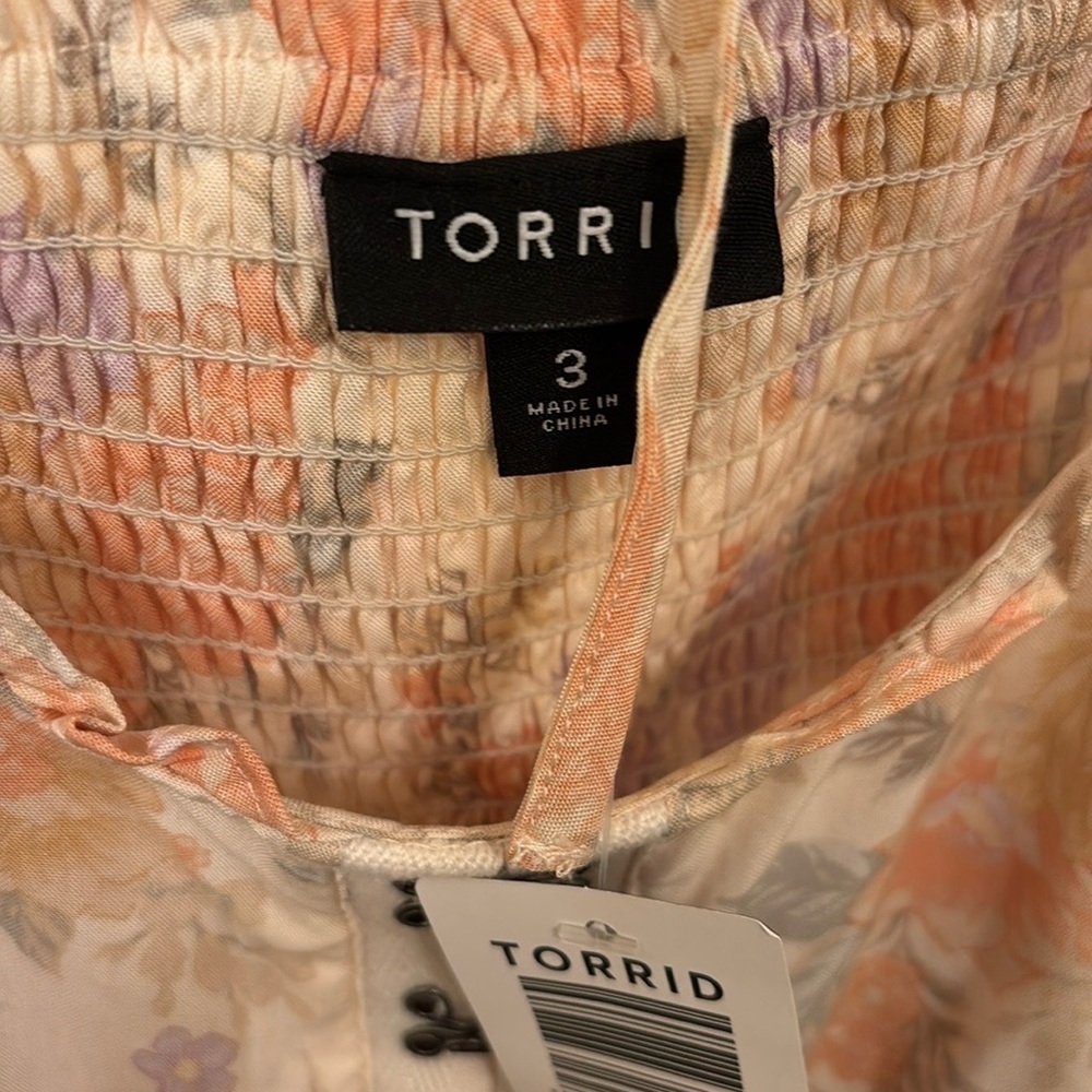 Torrid Babydoll Challis Corset Sleeveless Top NWT Size 3 - Picture 11 of 14